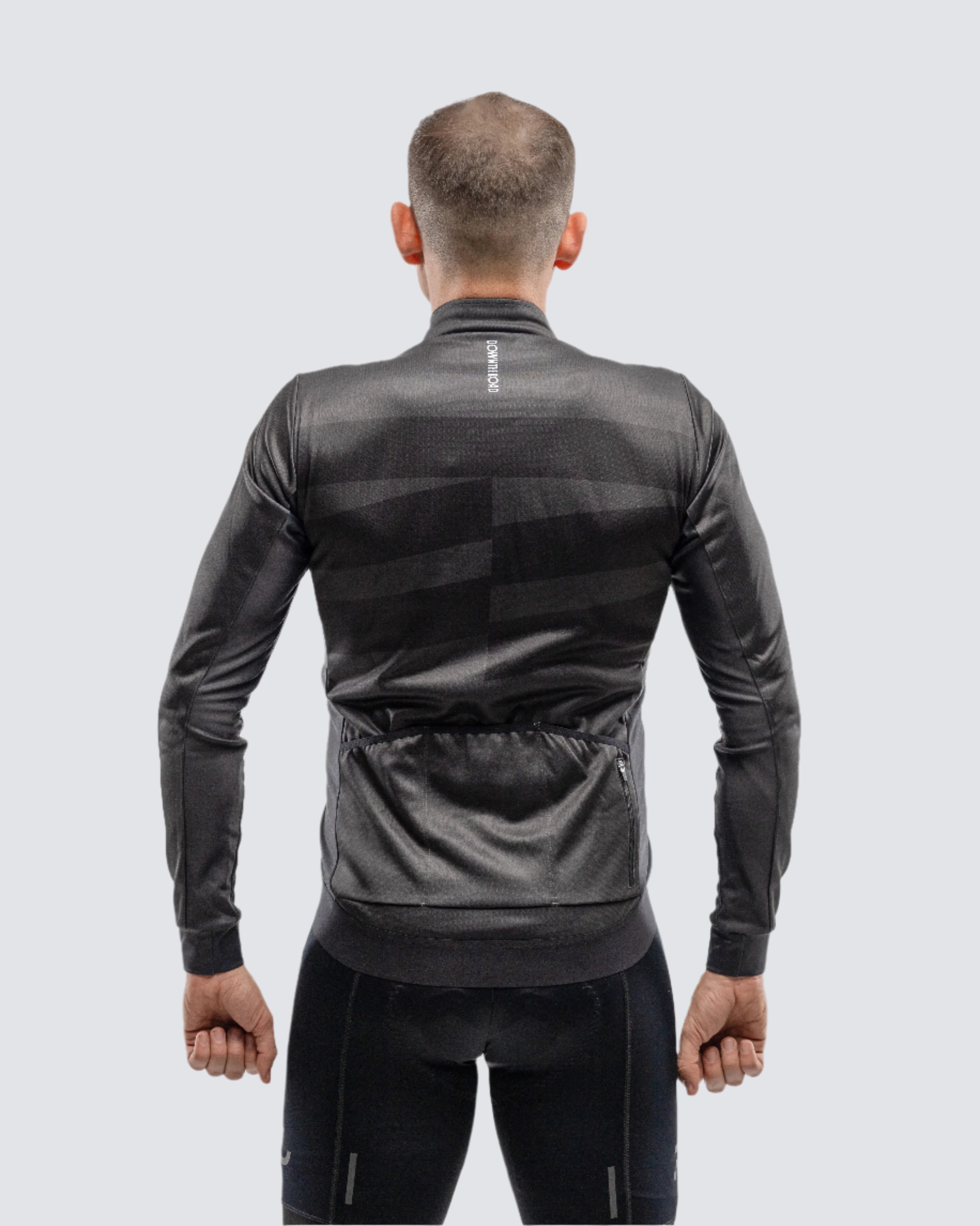 Jersey de forro polar de manga larga para hombre - Gris piedra