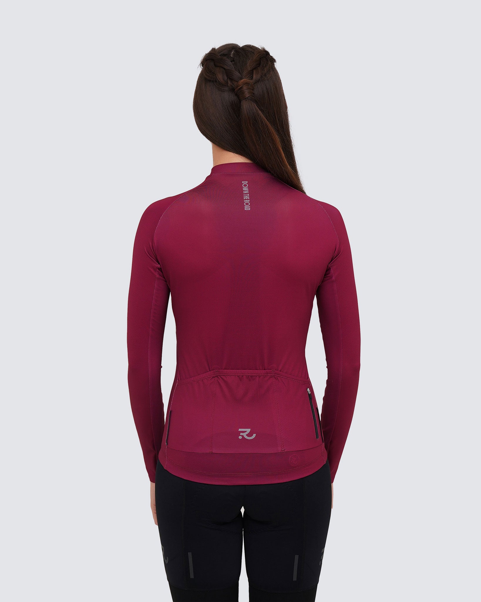 Italian Plum women cycling jersey back view