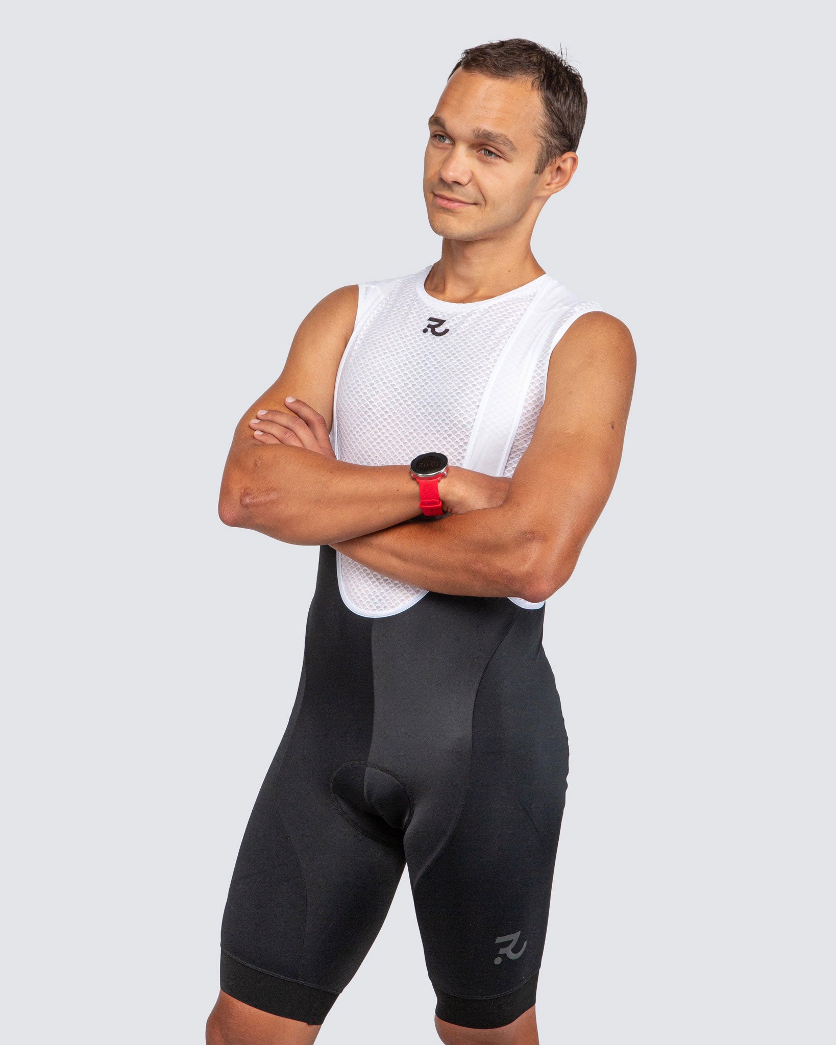 black bibs for men with white laces