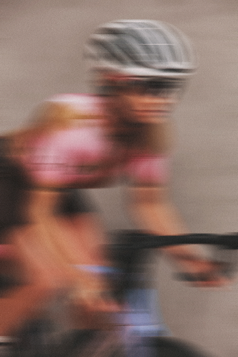 DTR Terra cycling jersey — road cyclist at speed in performance apparel