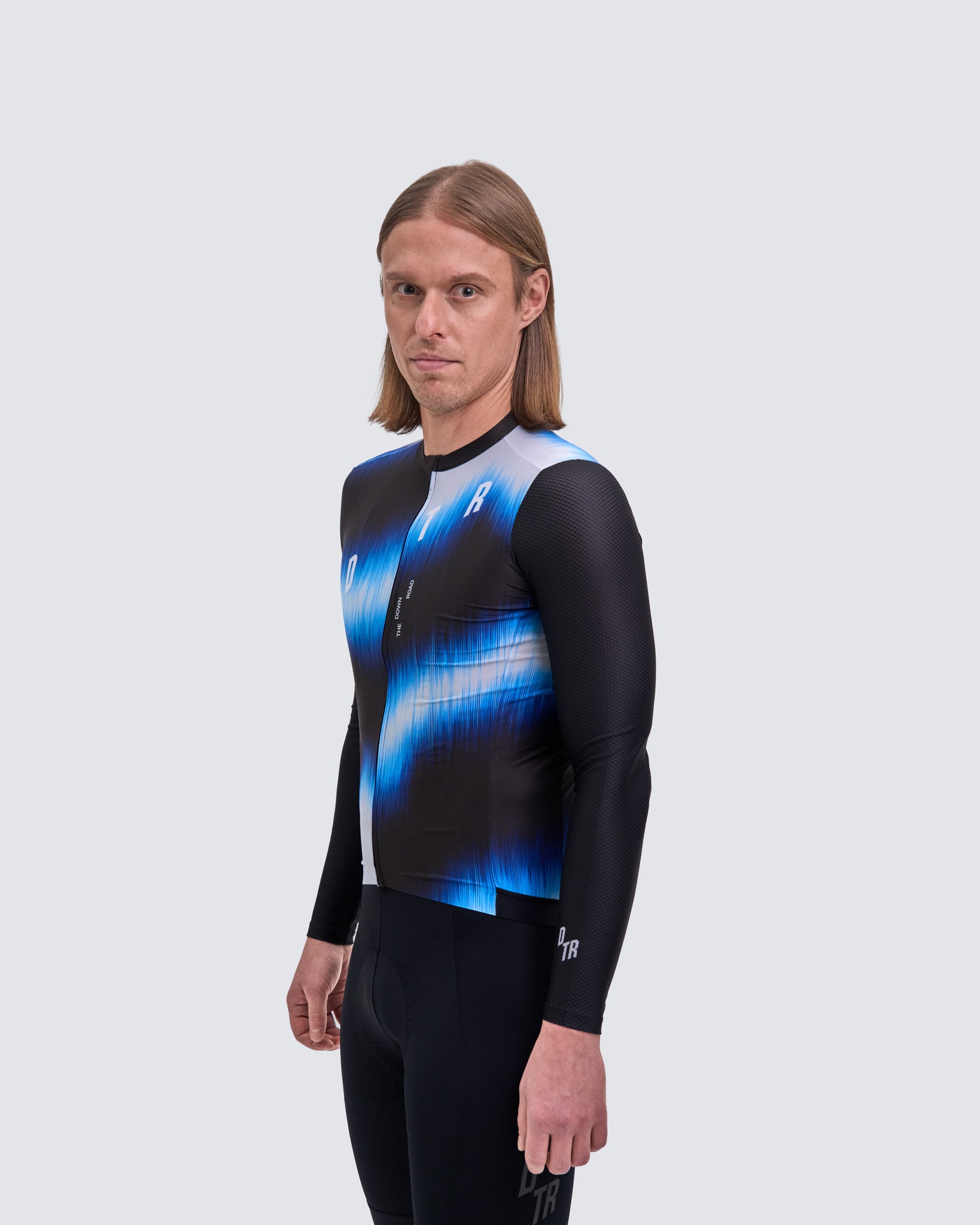 Men's Resilience Long Sleeve Jersey - Blue and Black