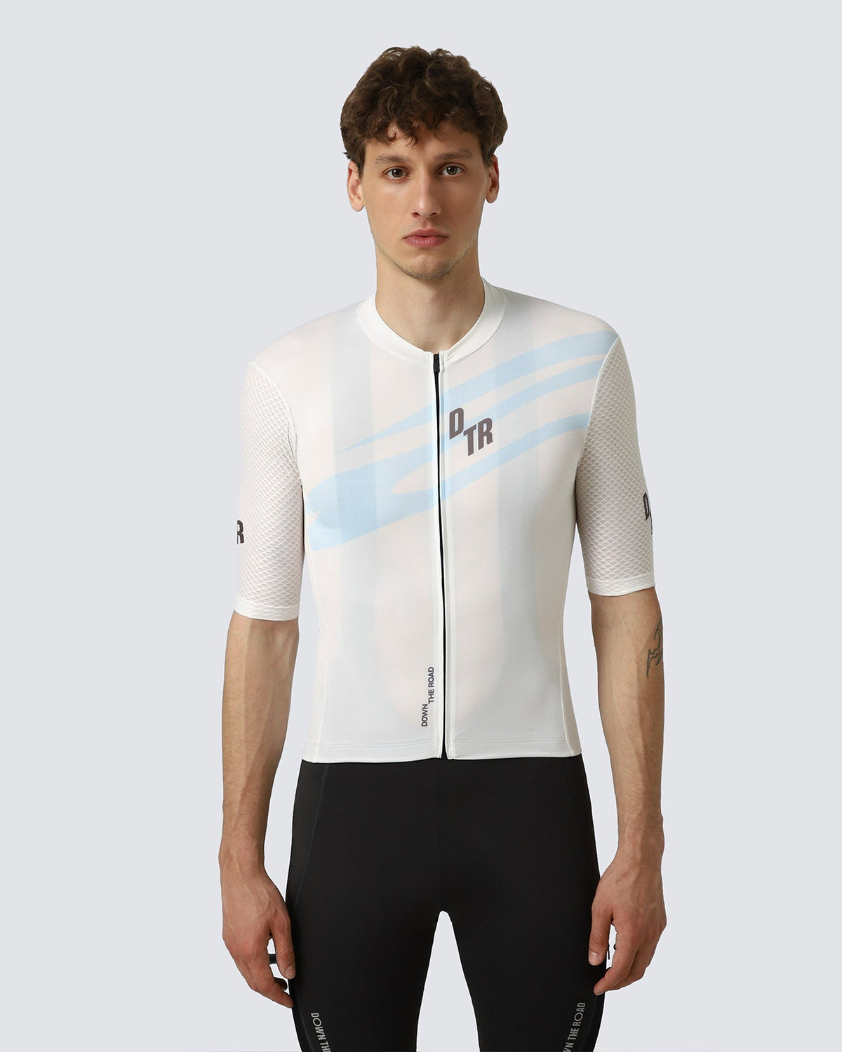 Men's Motion cycling jersey in Beige and Blue, front