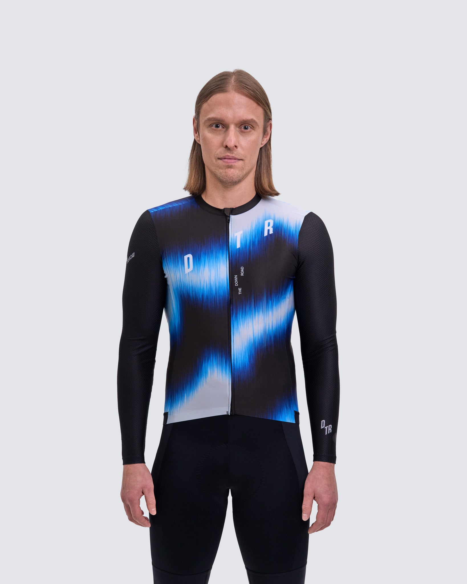 Men's Resilience Long Sleeve Jersey - Blue and Black