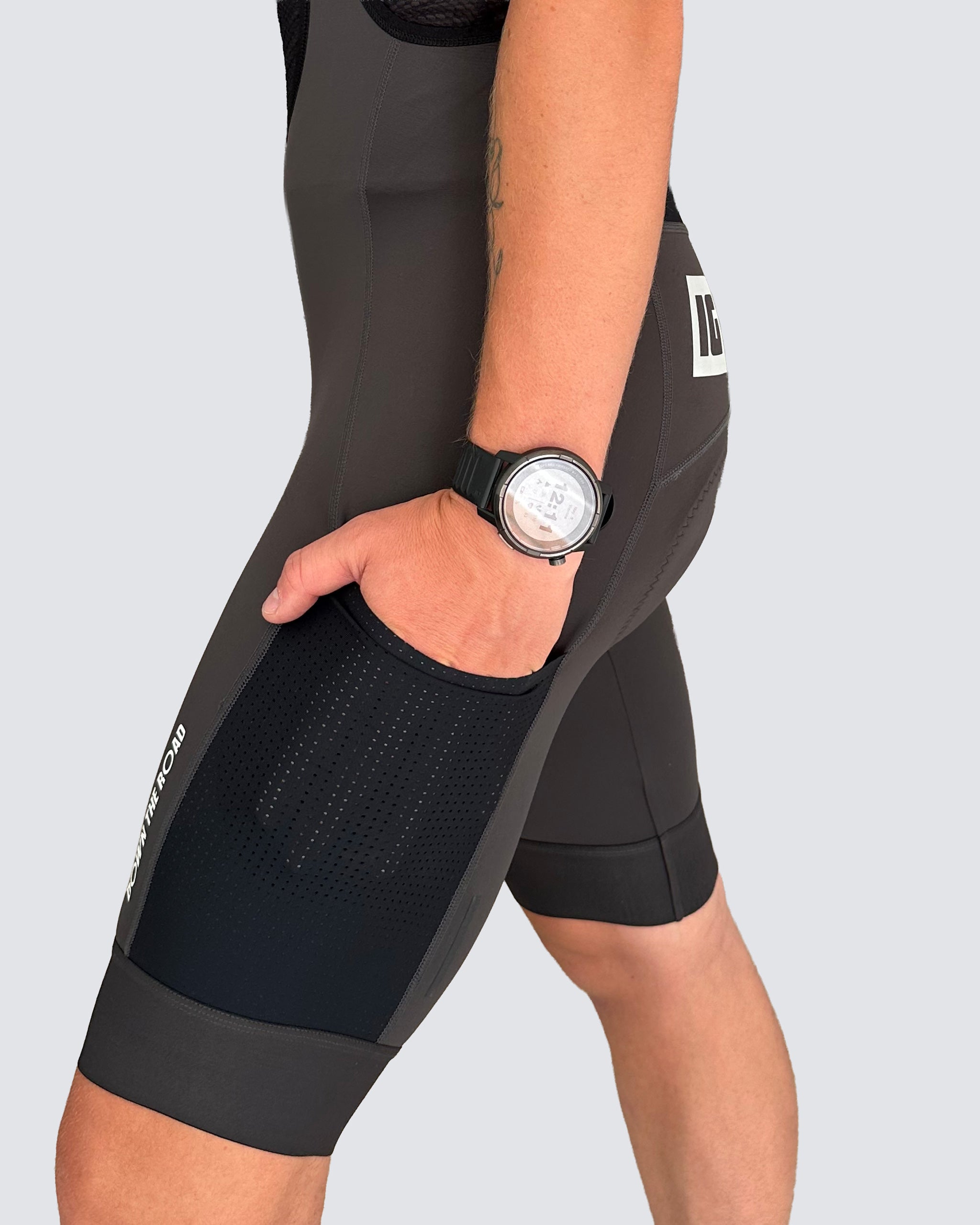 Bretelles de Carga em Gravel para Homens - Cinza Pedra