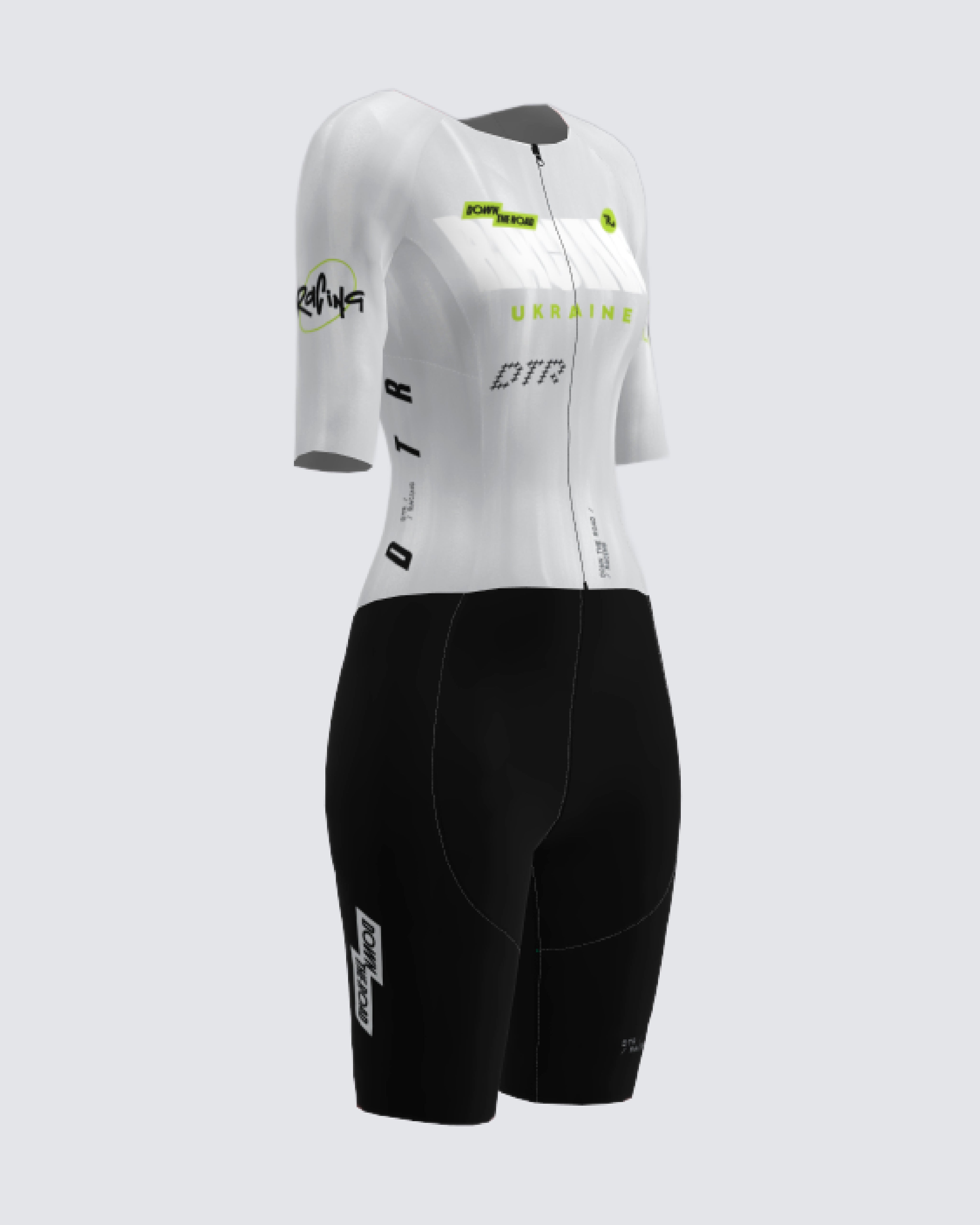 DTR Équipe de Course Blanche - Combinaison Aéro Trisuit