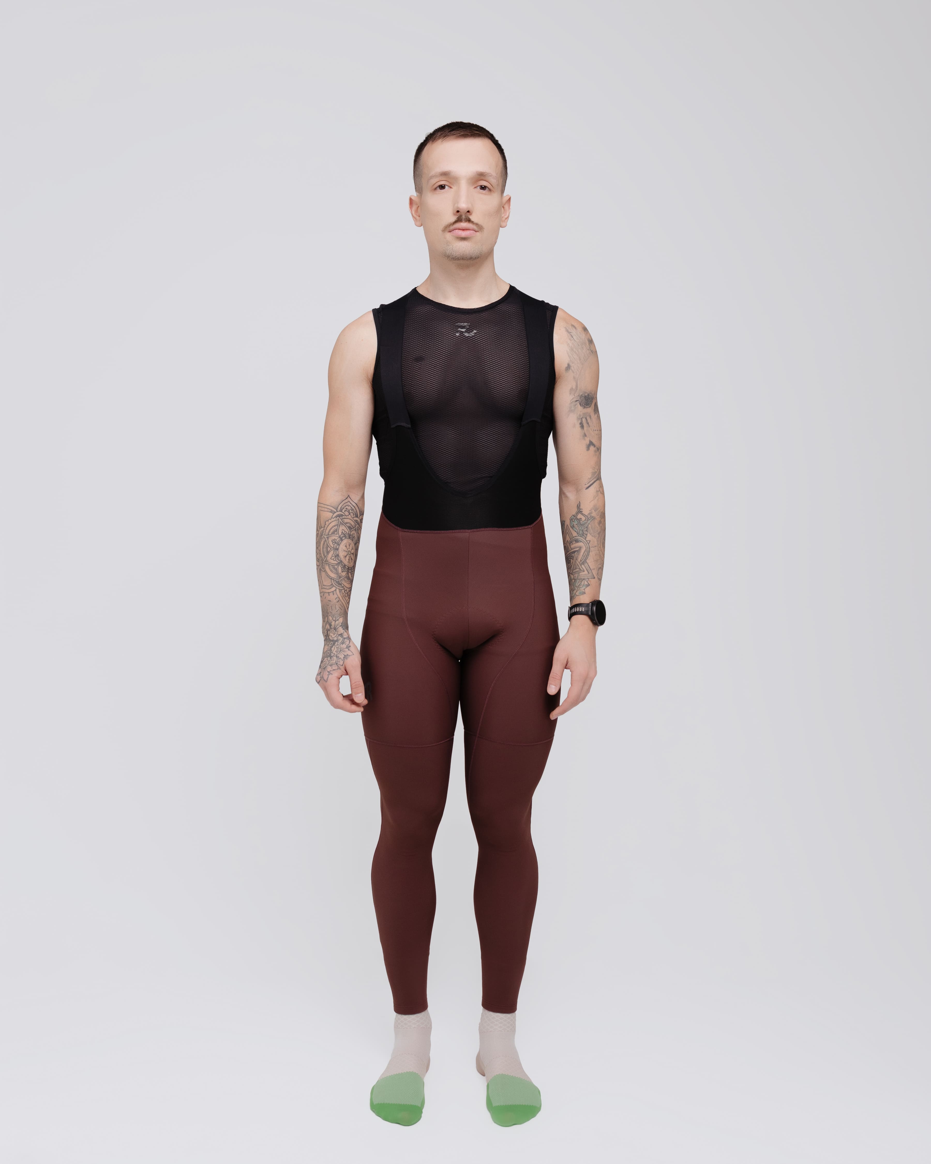 Heren Elite Bib Tights - Terra Bruin