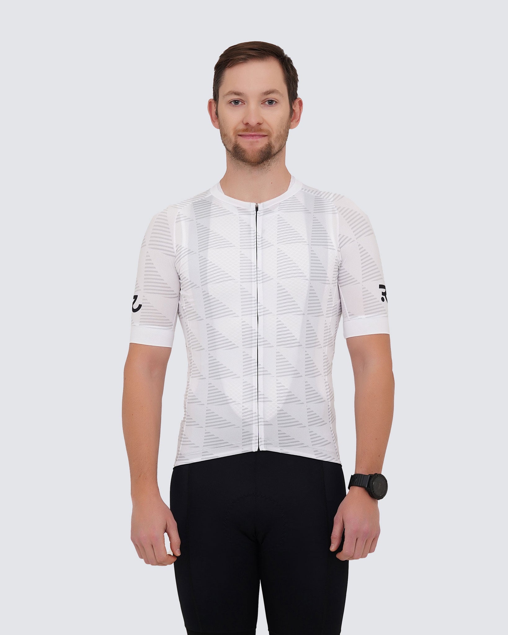 lead out white cycling jersey for men