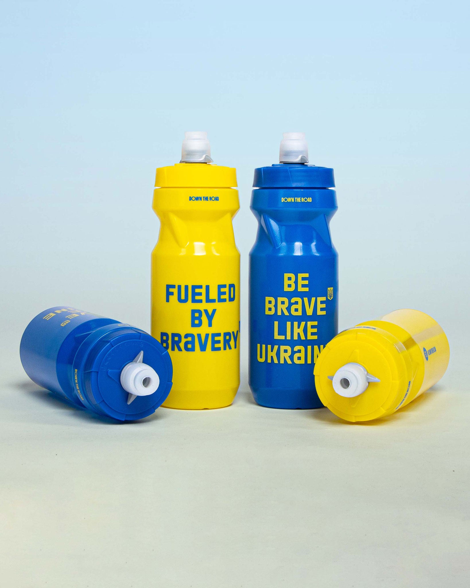 fueled by bravery and be brave like ukraine cycling bottles