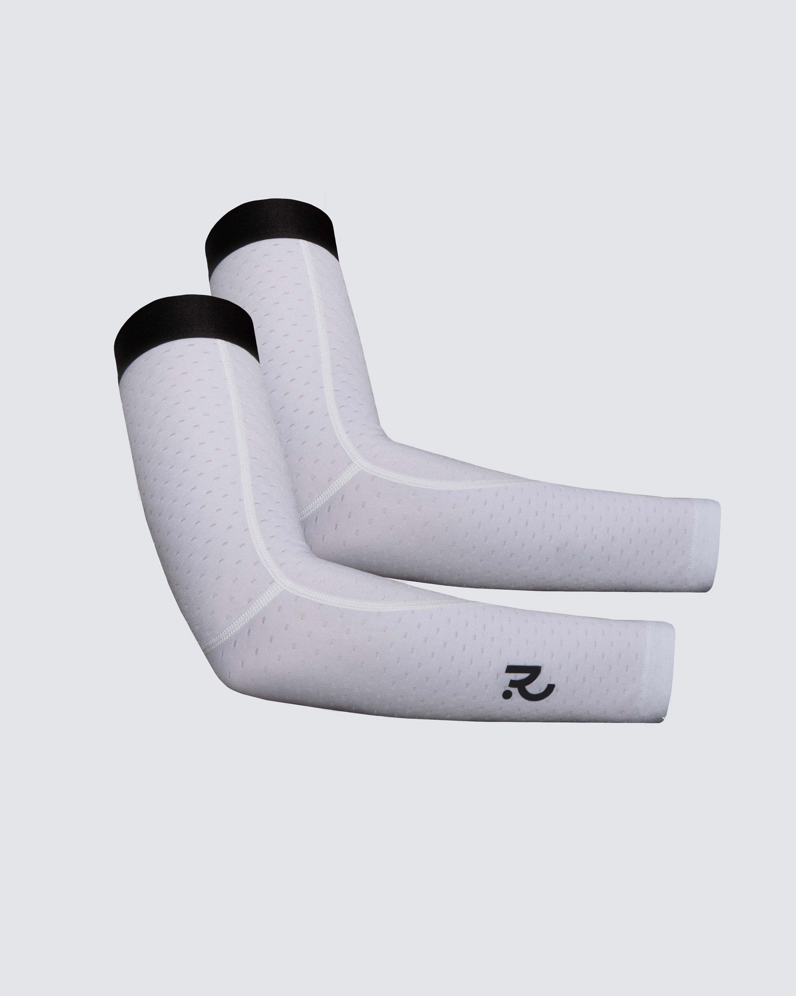 white arm warmers for cycling and endurance sports
