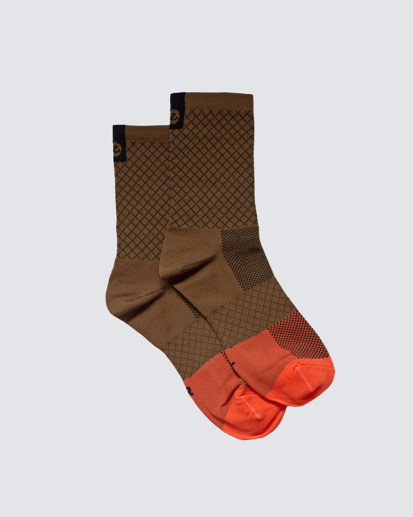 plain picture of brown cycling socks