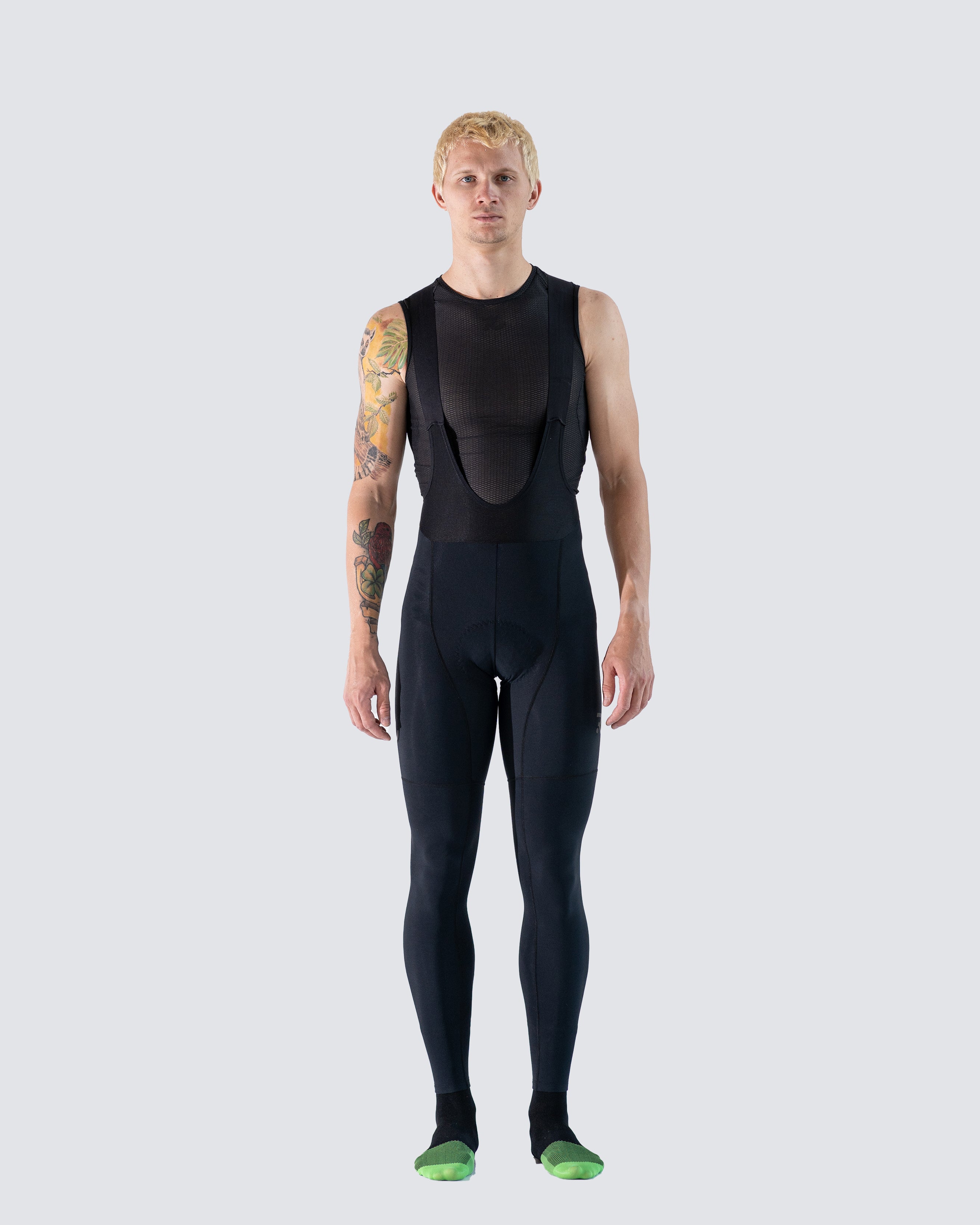 Radsport-Trägerhose für Herren – Schwarz 2.0