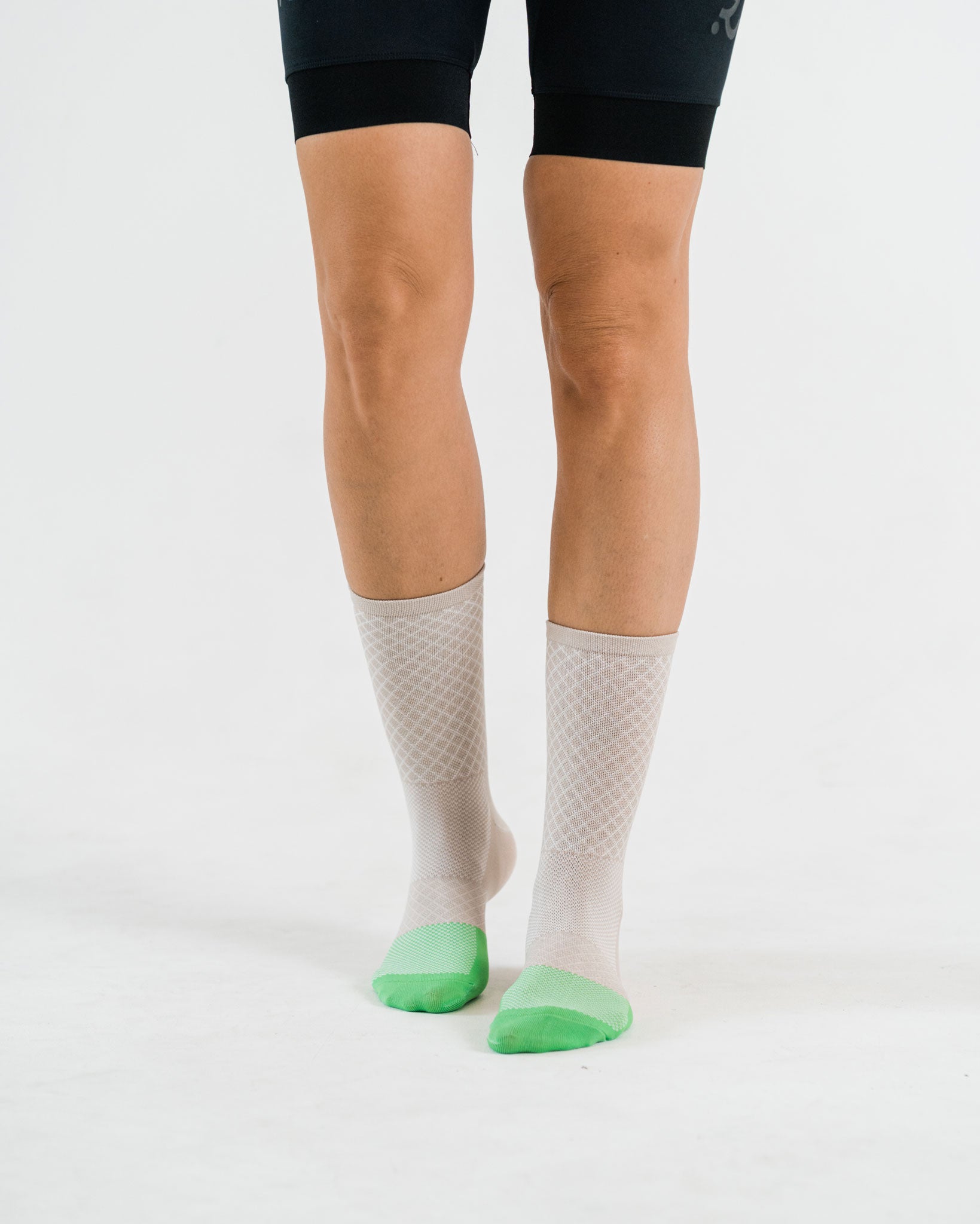 women beige cycling socks