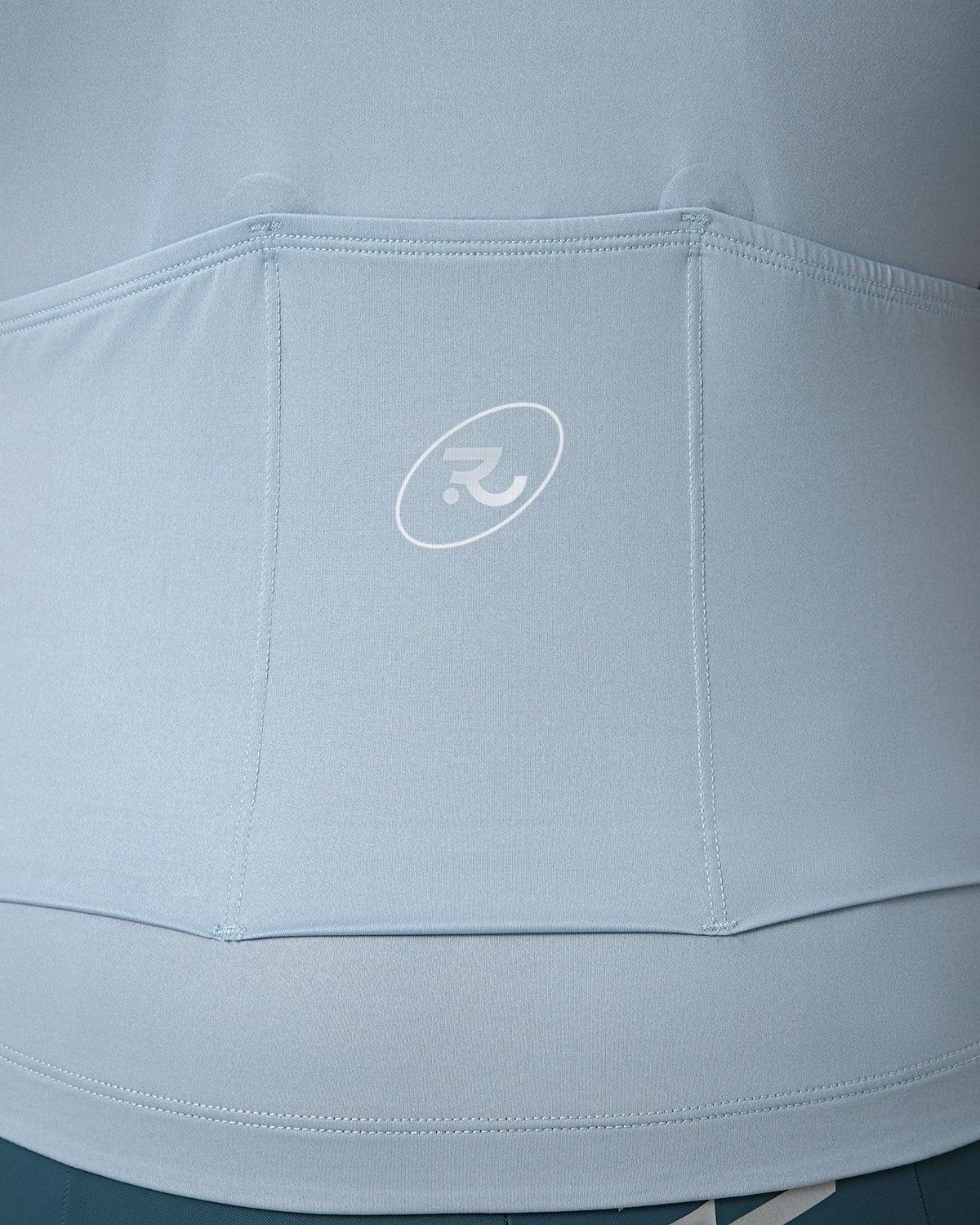 Women's Motion cycling jersey in Lake Blue, rear pockets