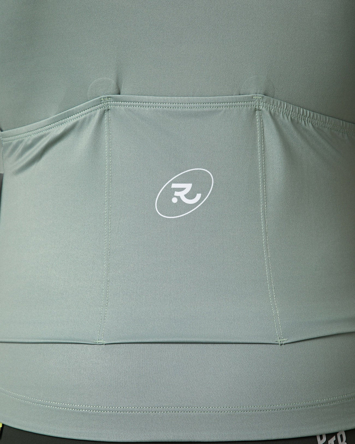 Motion cycling jersey in Moss Green, rear pockets