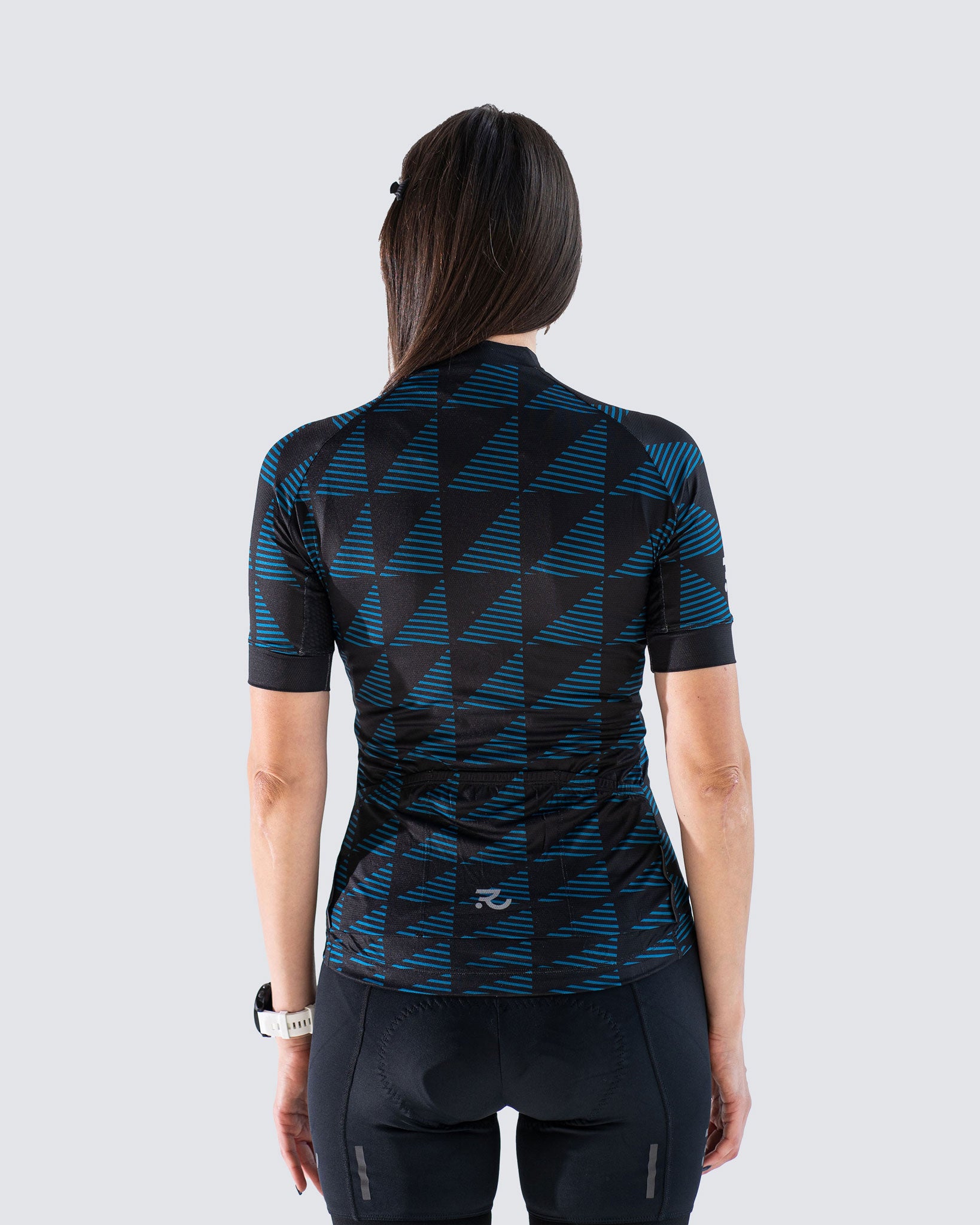 lead out blue women jersey back view