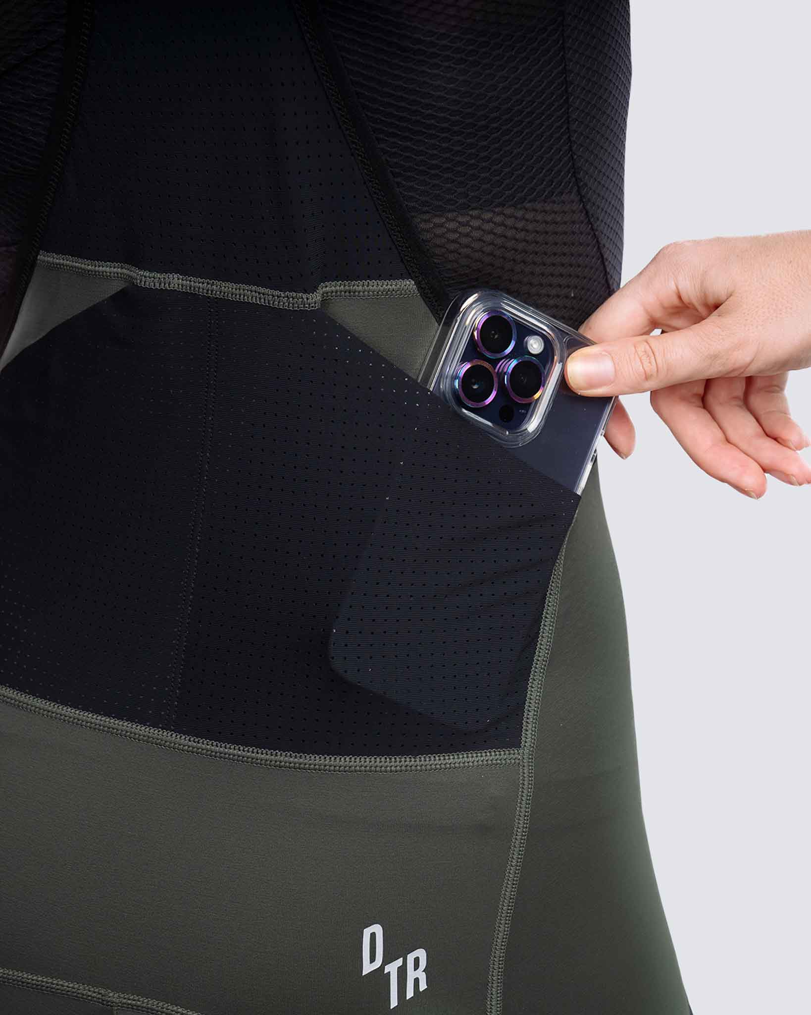 iphone been kept in a cycling bib short back pocket