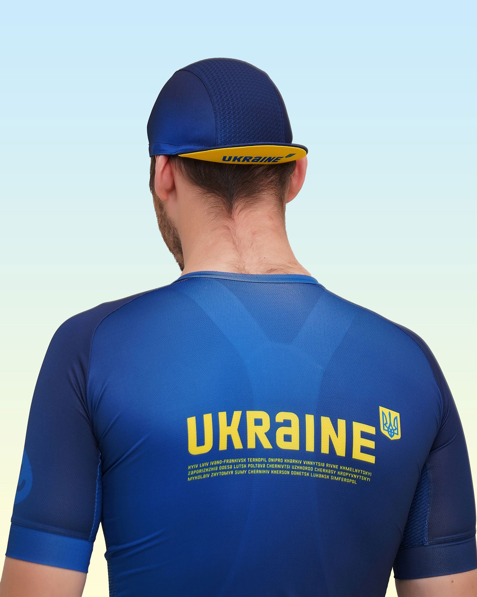 back of ukrainian cyling kit